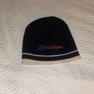 RelaDyne Black and Cream Beanie by Hitwear Beanie Hat